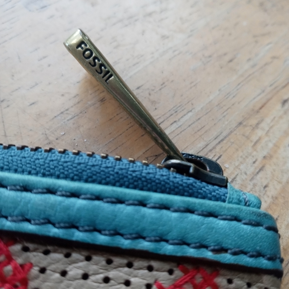 Fossil Explorer Mini Zip Close Multicolor Mesh Le… - image 5